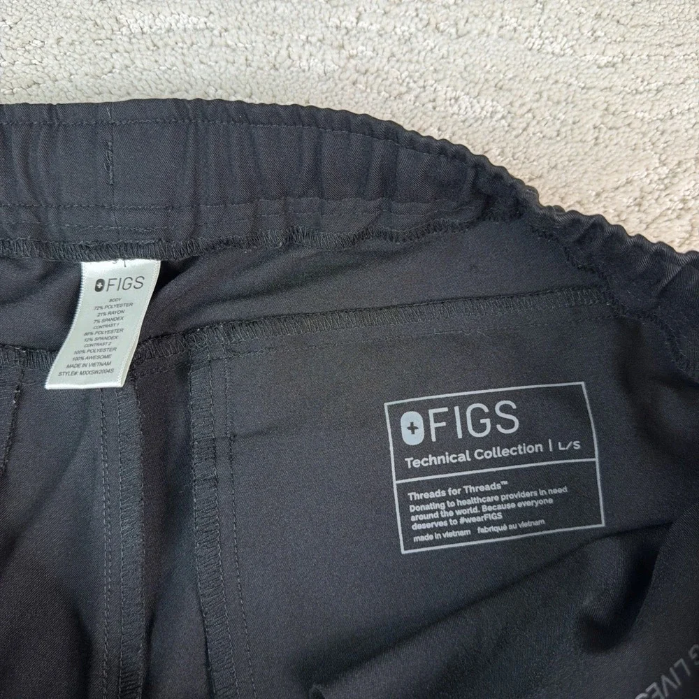 Men's Figs Size L/S Tansen Scrub Jogger Pants Black